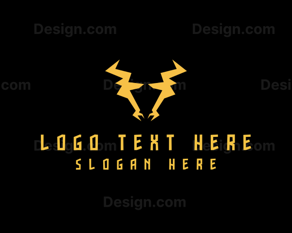 Lightning Bull Horns Logo