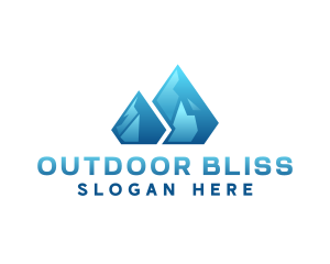 Glacier Summit Mountain logo design