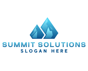 Glacier Summit Mountain logo design