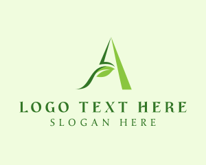 Herbal Leaf Letter A logo