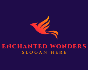 Phoenix Flying Bird logo design