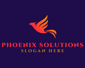 Phoenix Flying Bird logo design