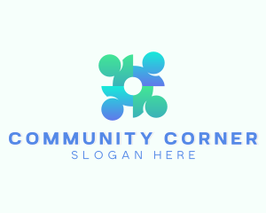 Teamwork People Community logo design