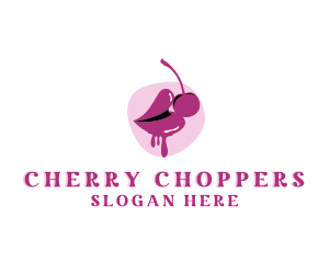 Luscious Sexy Cherry Lips logo design