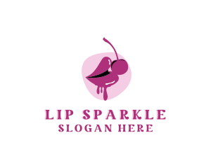 Luscious Sexy Cherry Lips logo design