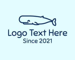 Blue Whale Outline  logo