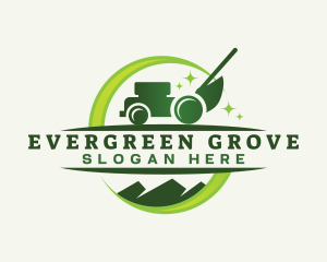 Lawn Mower Gardening logo design