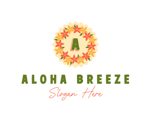 Flower Garland Lei logo design