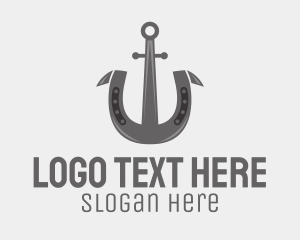 Gray Horseshoe Anchor  logo