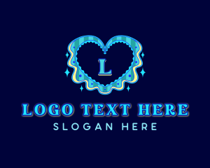 Retro Heart Lace Logo