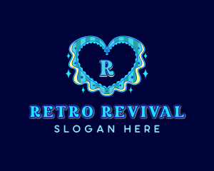 Retro Heart Lace logo design