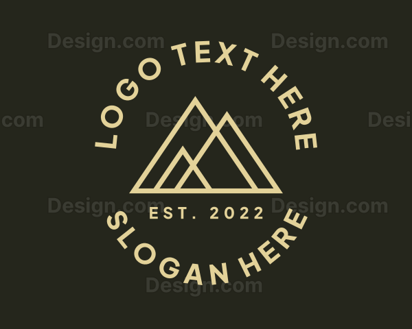 Geometric Mountain Peak Logo