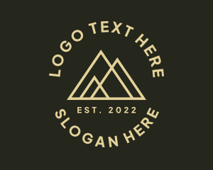 Geometric Mountain Peak logo