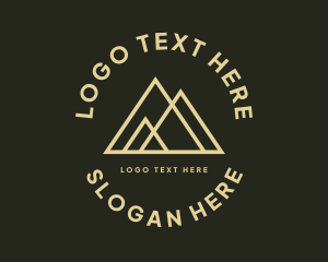 Geometric Mountain Peak Logo