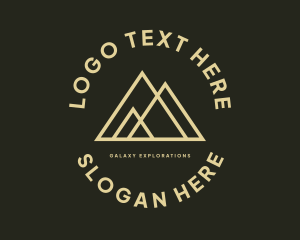 Geometric Mountain Peak logo design