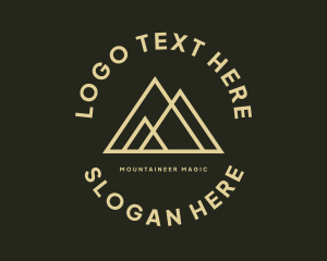 Geometric Mountain Peak logo design