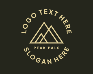 Geometric Mountain Peak logo design