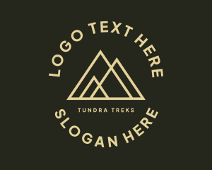 Geometric Mountain Peak logo design