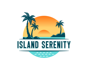 Vacation Tourism Island logo design