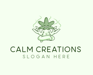 Marijuana Leaf Yoga logo