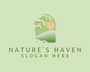 Natural Fields Sunset logo design