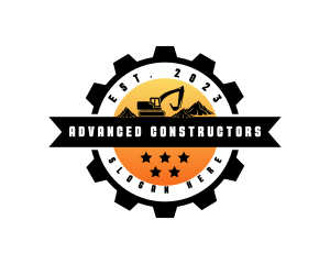 Industrial Excavator Mining logo design