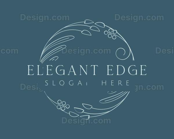 Elegant Ornamental Wreath Logo