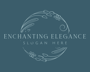 Elegant Ornamental Wreath  logo design