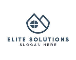 Real Estate Roofing Service logo design