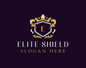 Luxurious Crown Shield Crest logo design