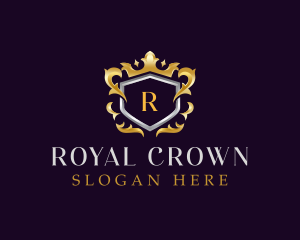 Luxurious Crown Shield Crest logo design