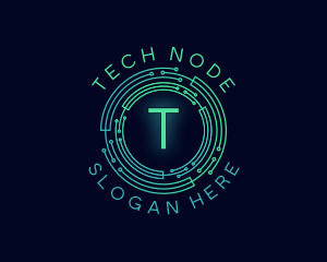 Cyber Tech Circuit logo design