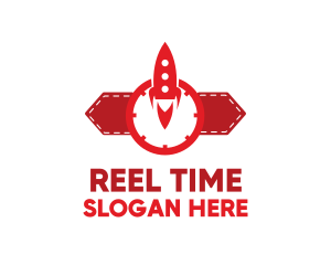 Red Rocket Wristwatch logo design