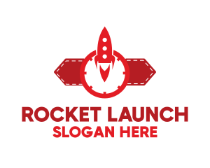 Red Rocket Wristwatch logo design