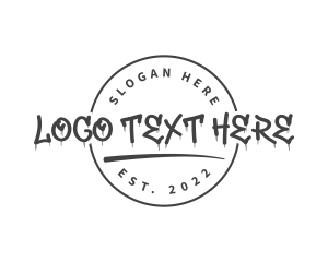Graffiti Streetwear Wordmark logo