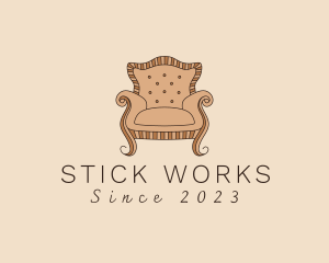 Simple Armchair Furniture logo design