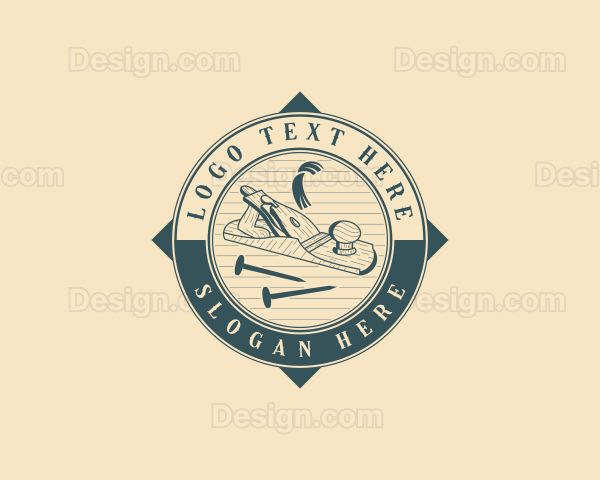 Carpentry Woodwork Tools Logo