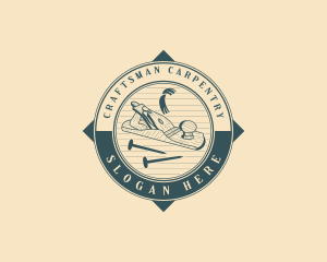 Carpentry Woodwork Tools logo design