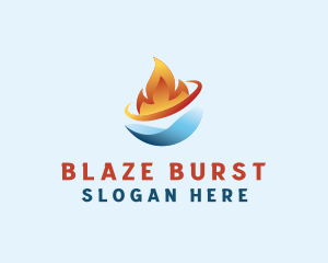 Thermal Fire Freeze Cooling logo design