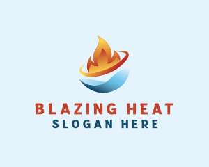 Thermal Fire Freeze Cooling logo design