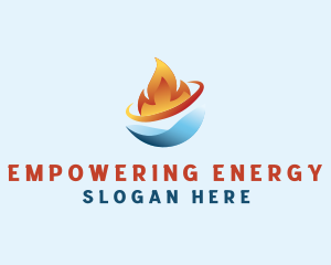 Thermal Fire Freeze Cooling logo design