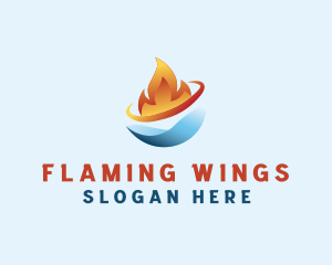 Thermal Fire Freeze Cooling logo design