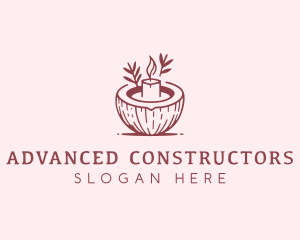 Coconut Spa Candle logo design