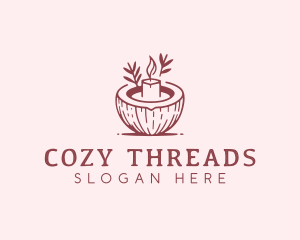 Coconut Spa Candle logo design