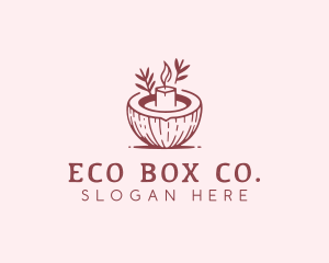 Coconut Spa Candle logo design