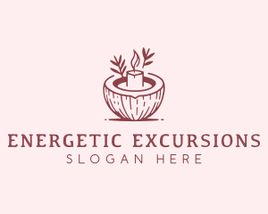 Coconut Spa Candle logo design