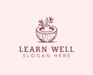 Coconut Spa Candle logo design