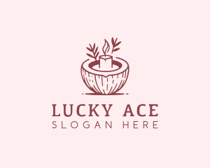 Coconut Spa Candle logo design