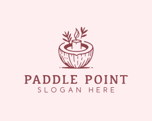 Coconut Spa Candle logo design