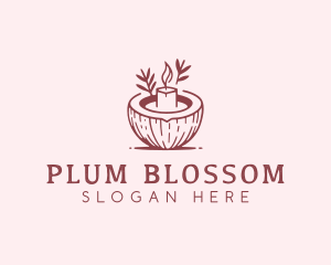 Coconut Spa Candle logo design